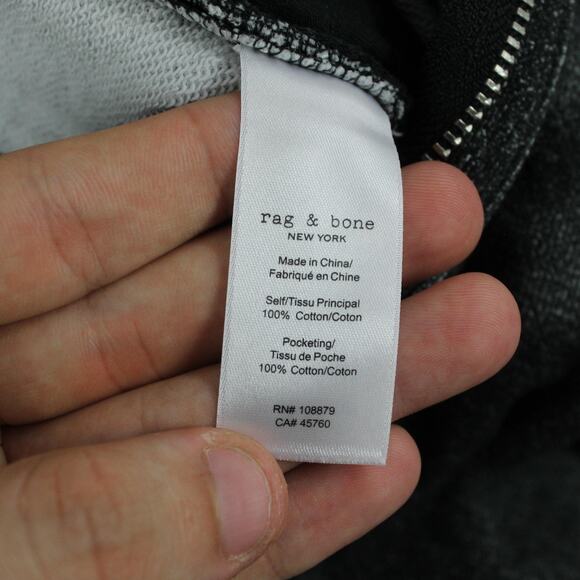 Rag Bone Pants Women 32 Miramar Sofie Wide Leg Cropped Black Sweatpant Jean Chic - Picture 11 of 16